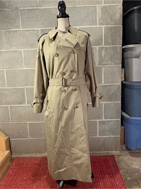 Burberry trench coat.